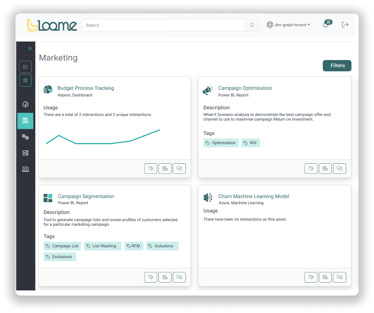 Analytics catalogue