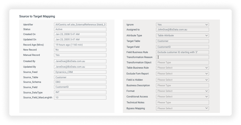 Data mapping